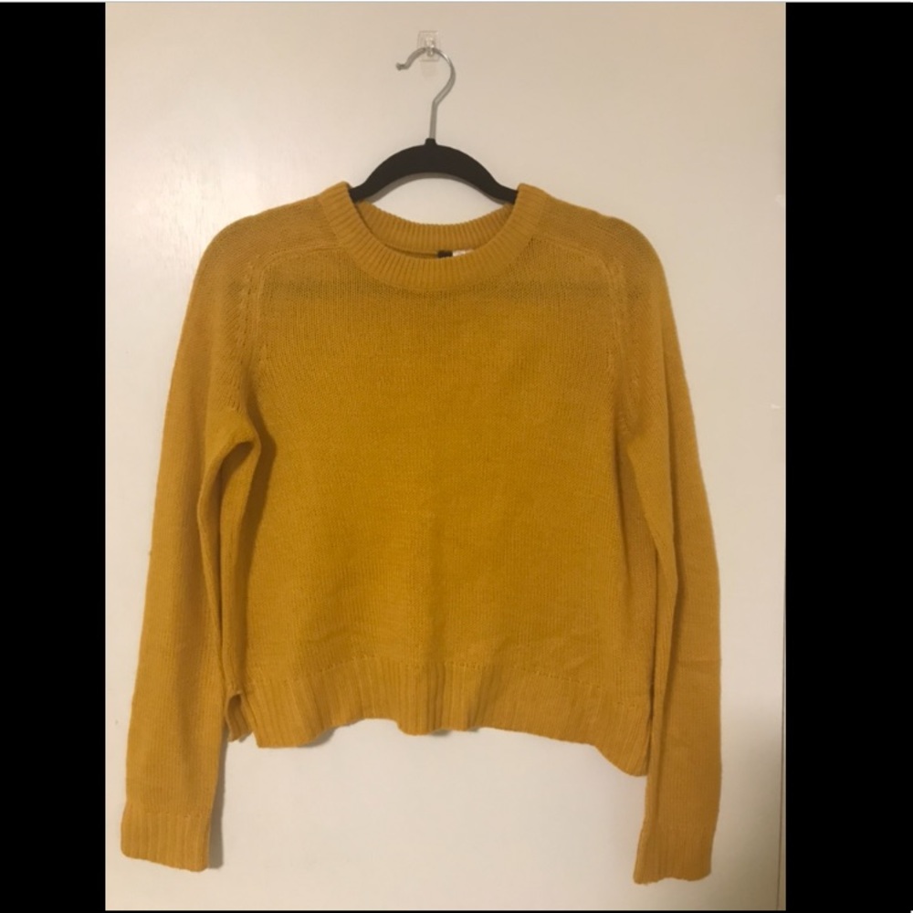 H&M gold crew neck sweater